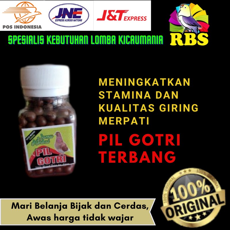 Jamu Herbal Pil Gotri Merpati Balap Khusus Terbang
