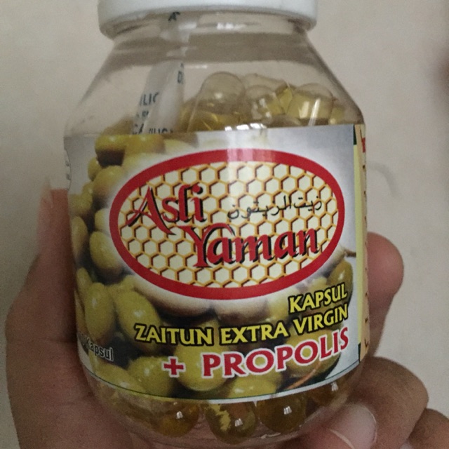kapsul Minyak Zaitun plus Propolis Asli Yaman 70kaps