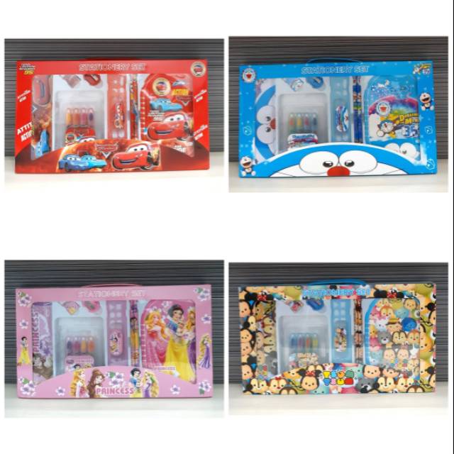 

Alat tulis set/stationery set cars,tsum-tsum,princess