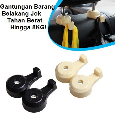 Hook Gantungan barang Di Jok dalam Mobil set 2pc