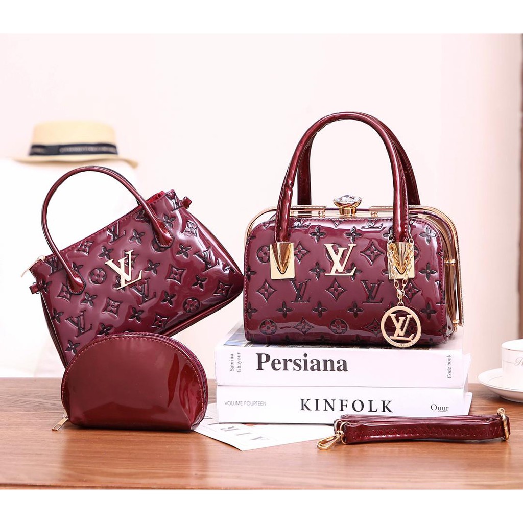 LV Behel mini 3146 set 3in1 DEN TAS BEHEL WANITA TAS IMPORT TAS BRANDED
