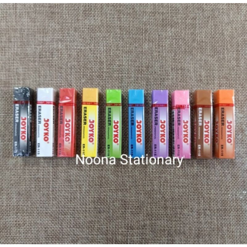 

Joyko Penghapus Panjang Putih Hitam Warna / Joyko Rubber Eraser ER-30 / EB-30.