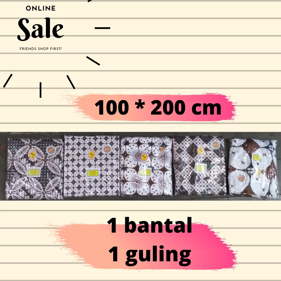 Sprei Batik Yogyakarta Size 100 * 200 Warna Putih Coklat Batik Printing