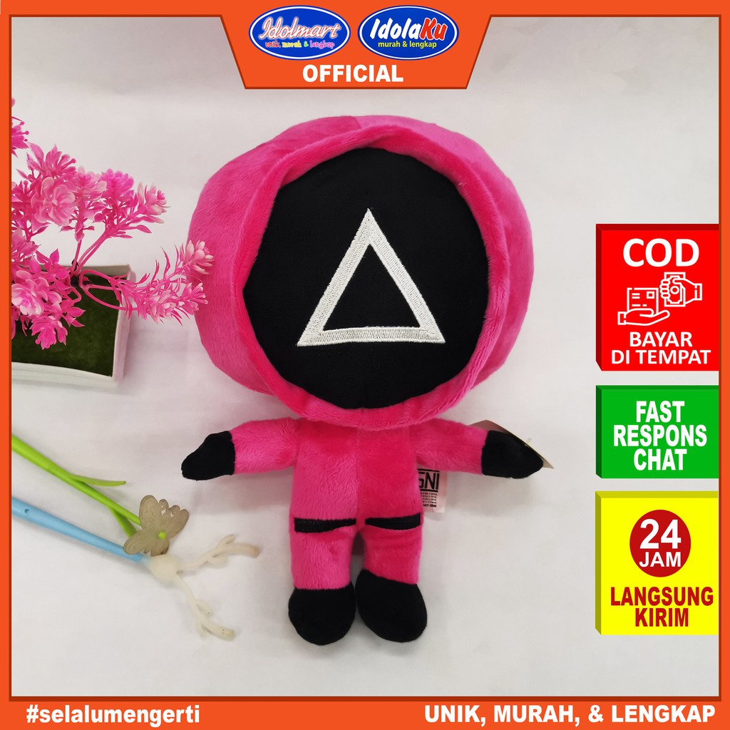 IDOLAKU Boneka Squid Game Mysterious Masked Man Soldier / Ukuran M &amp; L IDOLAKU SEMARANG