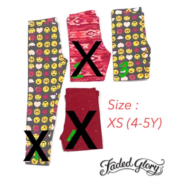 Legging Anak Faded Glory Size 4-5 Tahun full motif celana panjang cewek