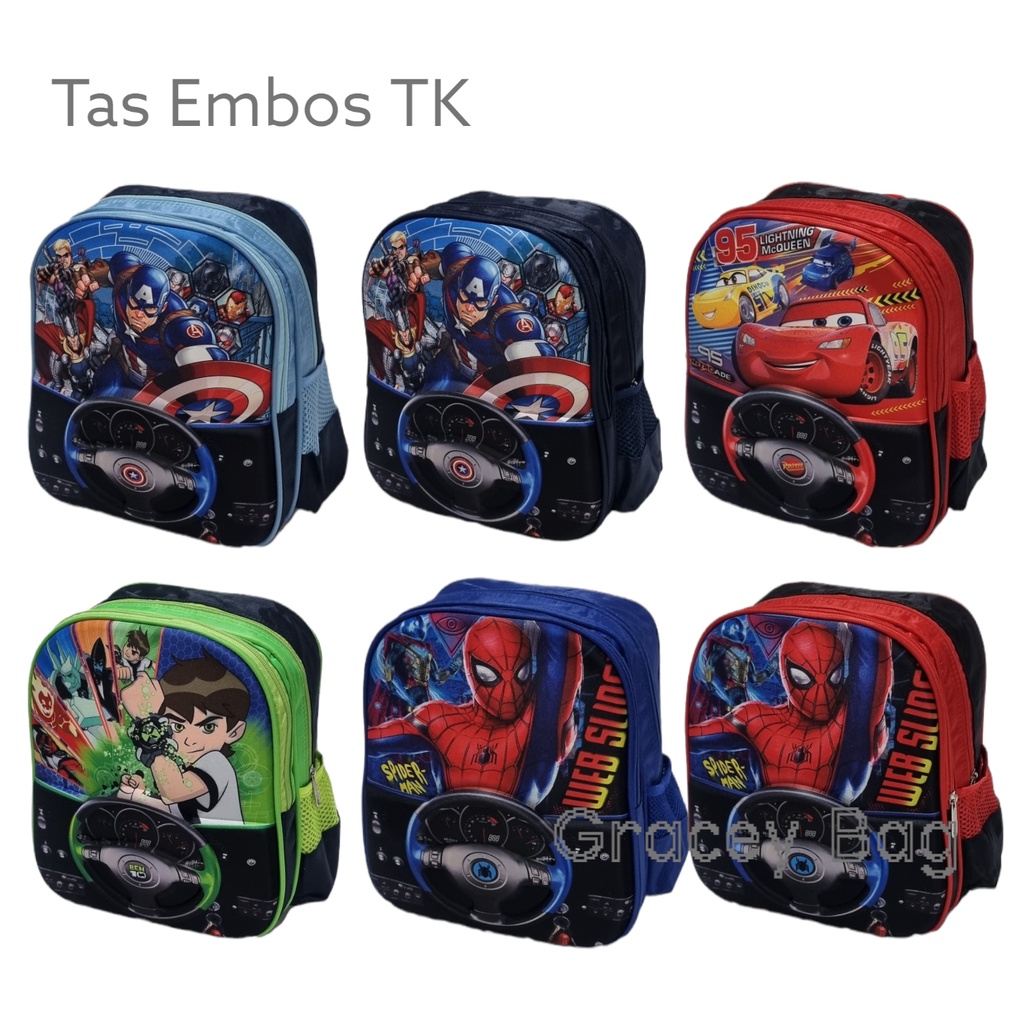 GB-121205 Tas Ransel Embos Anak Laki dan Perempuan TK/PAUD