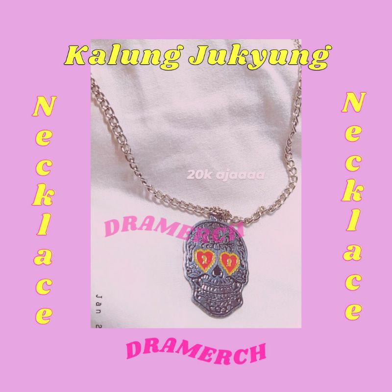 Kalung Tengkorak Jukyung | Suho | True Beauty Merchandise | dramerch | kalung unik skull |cha eunwoo