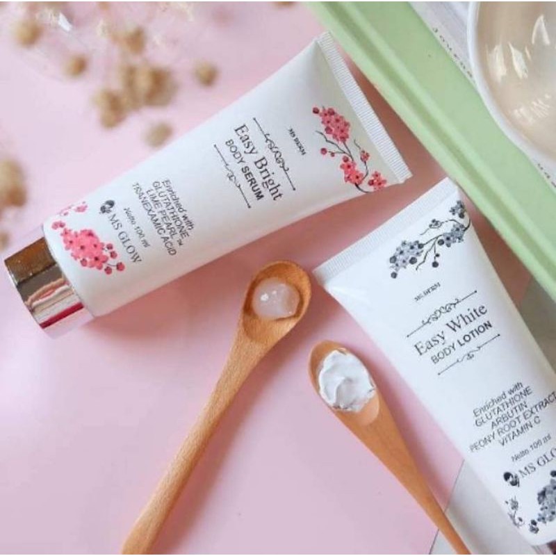 Paket Body Whitening MS GLOW | Whitening Pigmented Body Series Termurah | BPOM