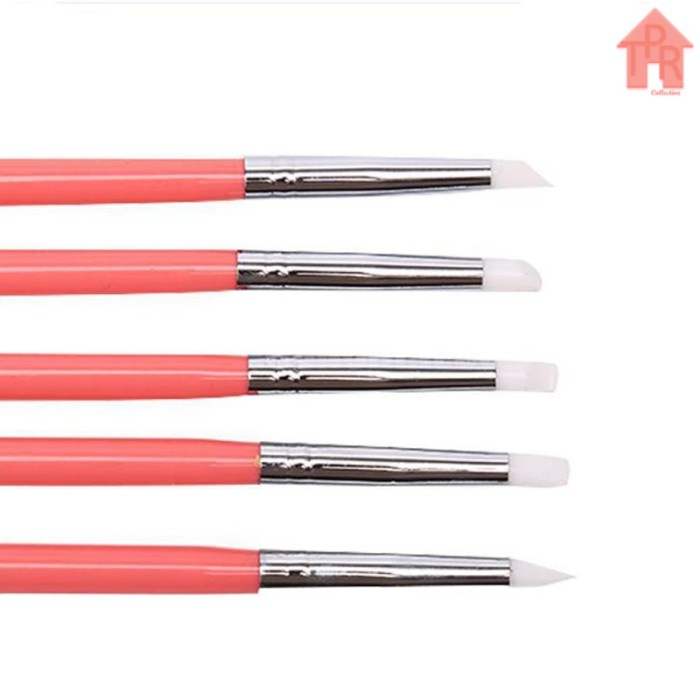 

UKIR-ALAT- BUTSIR 5PCS / ALAT UKIR CLAY, LUKIS CAT MINYAK, DEKORASI KUE, ART NAIL - BIRU LANGIT