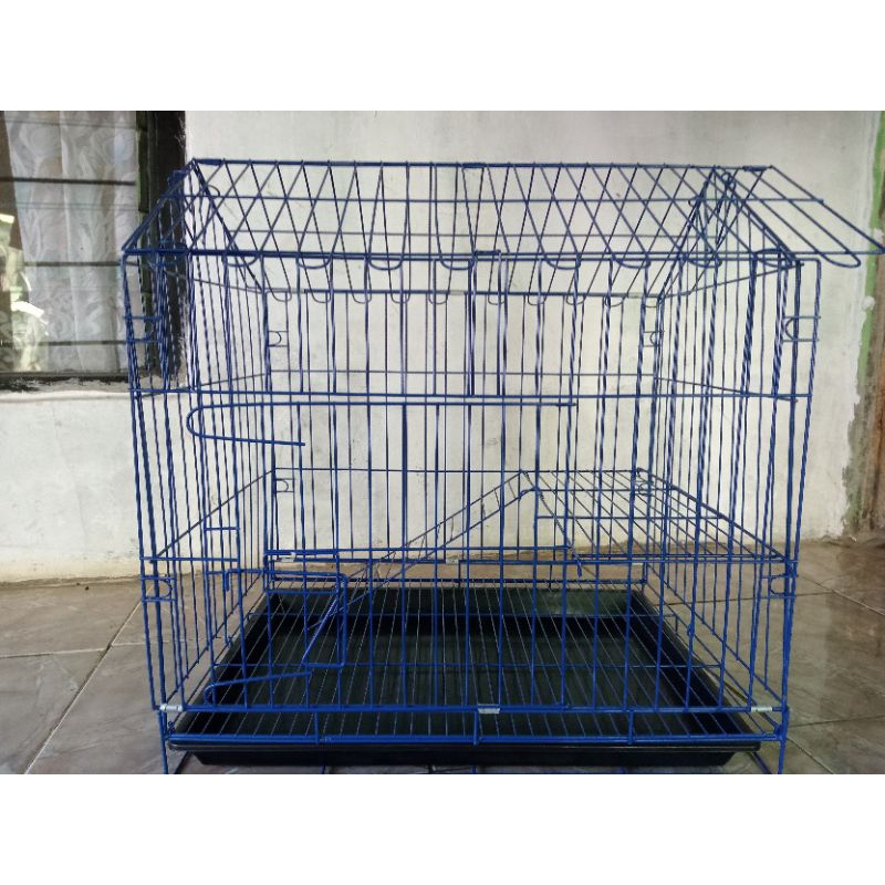 Kandang lipat model rumah/kandang kucing, kelinci, tupai,musang/kandang rakit murah