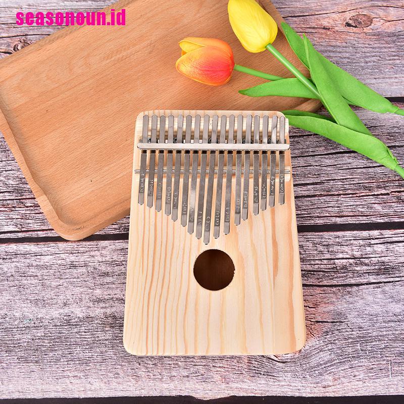 Piano Jari Kalimba 17 Kunci Bahan Kayu Pinus Solid Gaya Afrika