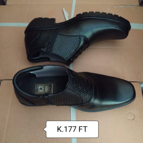 Sepatu kulit PDH semi boots polri TNI security guard PNS sepatu kerja formal tampil lebih keren