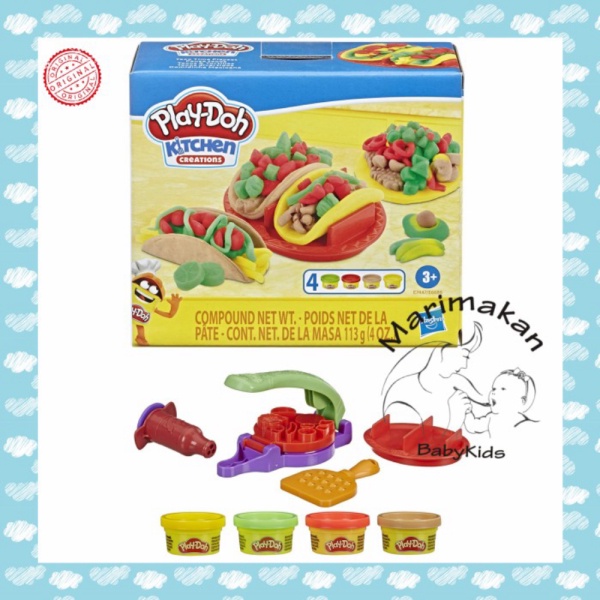 

Playdoh Kitchen Creations Original Taco Time Mainan Lilin Plastisin Limited