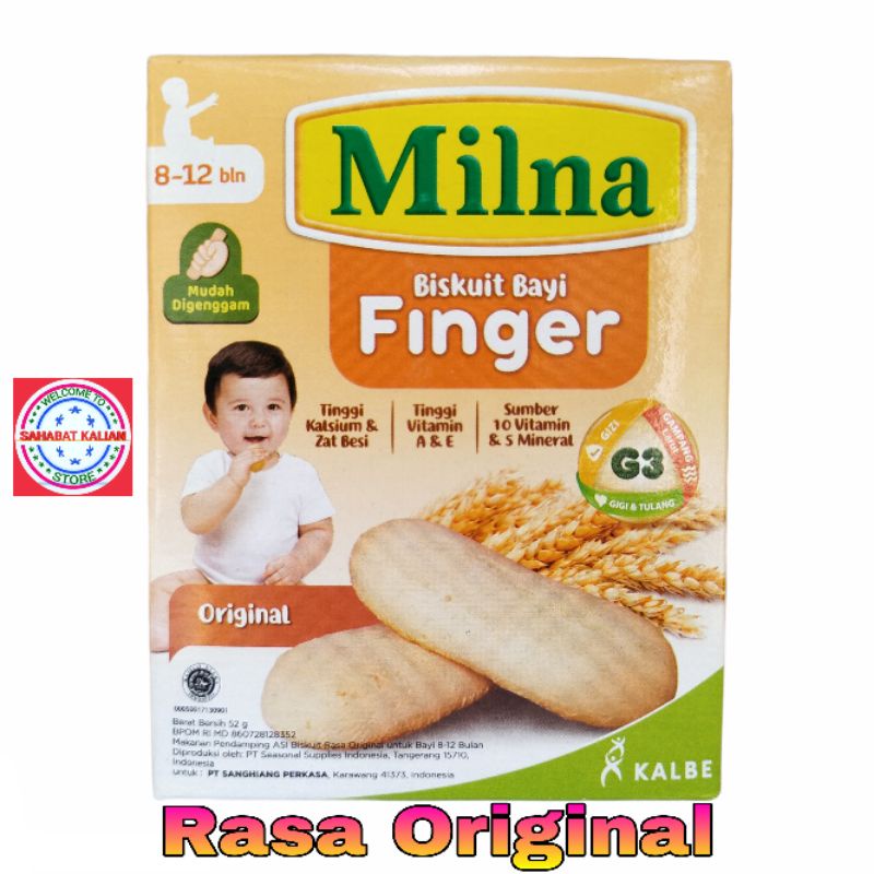 MILNA BISKUIT BAYI FINGER ORIGINAL 52GR PER 1 BOX