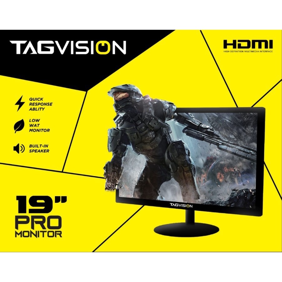 Monitor LED 22inch TAGVISION VGA HDMI Built In Speaker