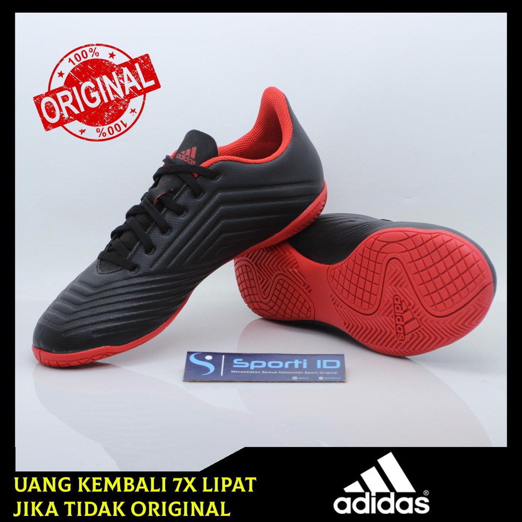Sepatu Futsal Adidas Predator Tango 18.4 IN Black Red DB2136 Original