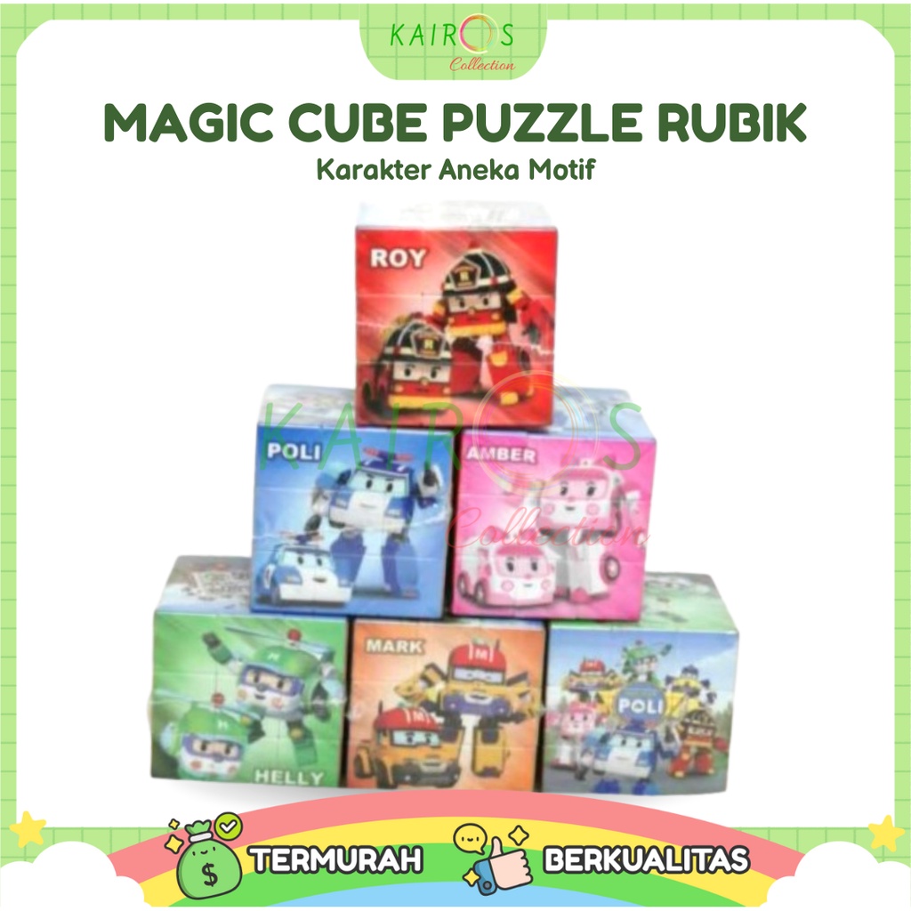 Magic Cube Puzzle Rubik 3x3x3 Karakter Aneka Motif Anak