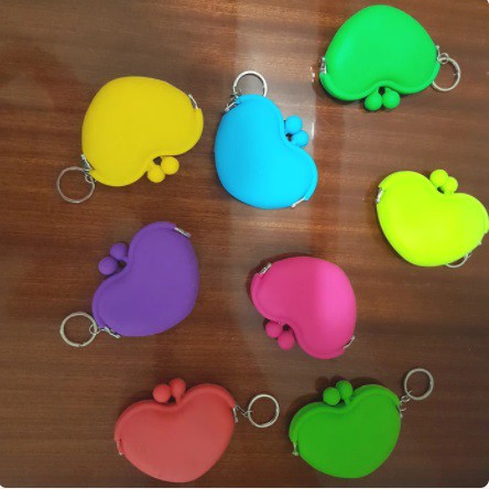 FARNELL - Dompet Koin Silikon Warna Warni Lucu Bisa Buat Gantungan Kunci / Tas