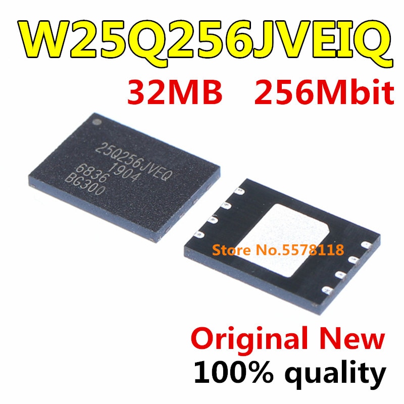 (Ready Stock) 2PCS W25Q256JVEIQ 25Q256JVEQ WSON8 6x8 32MB 256Mbit 25Q256 FLASH