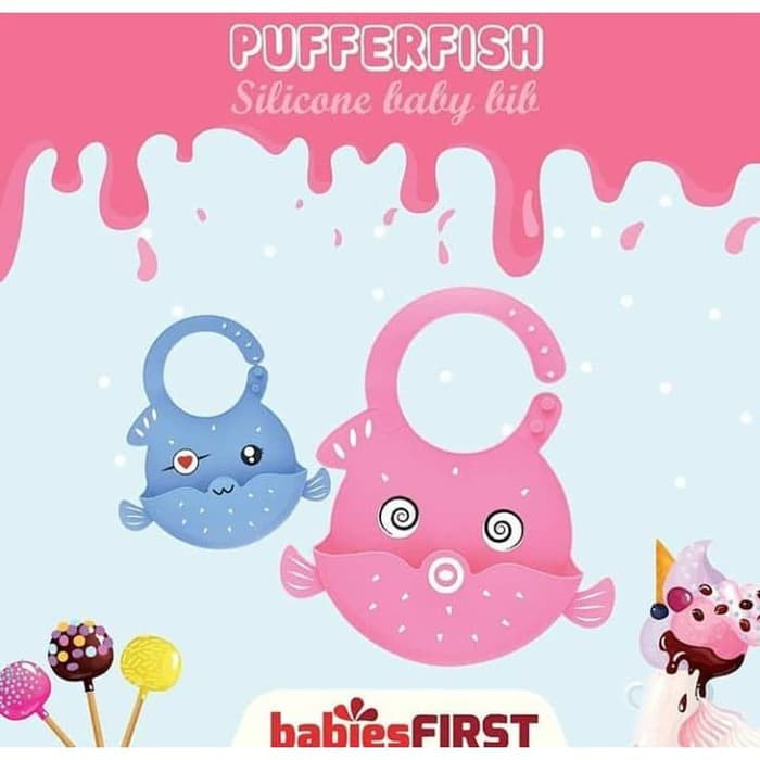 Baiesfirst Pufferfish Silicone Baby Bib 180 gr