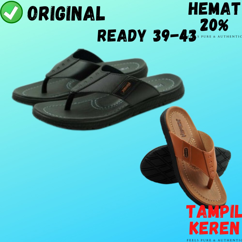 Asli kulit Sandal pria Sendal casual jepit tali model terbaru