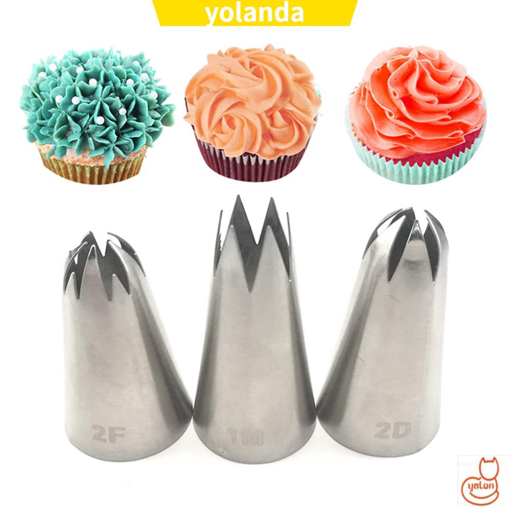 1 3Pcs Spuit Piping dengan Bahan Stainless Steel dan 1 3Pcs Spuit Piping dengan Bahan Stainless Steel dan