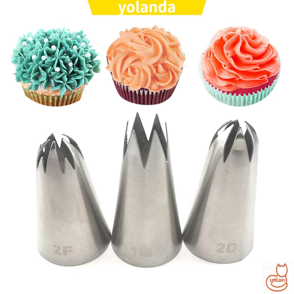 1 3Pcs Spuit  Piping dengan Bahan Stainless Steel dan 