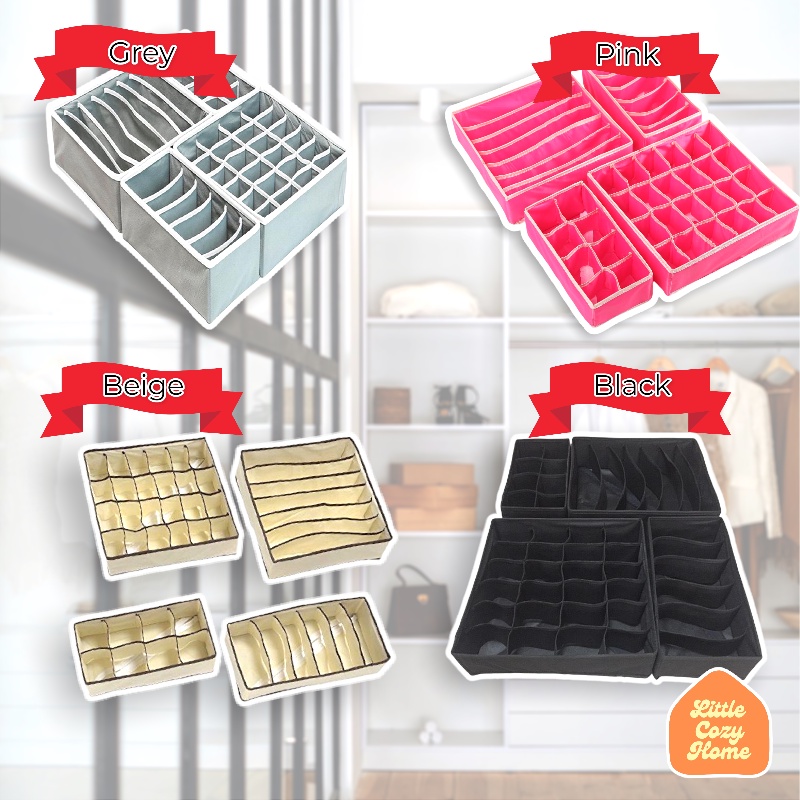 CLOTHES ORGANIZER / Tempat Penyimpanan Baju Dalam / Underwear Storage Organizer / Kotak Penyimpanan Pakaian