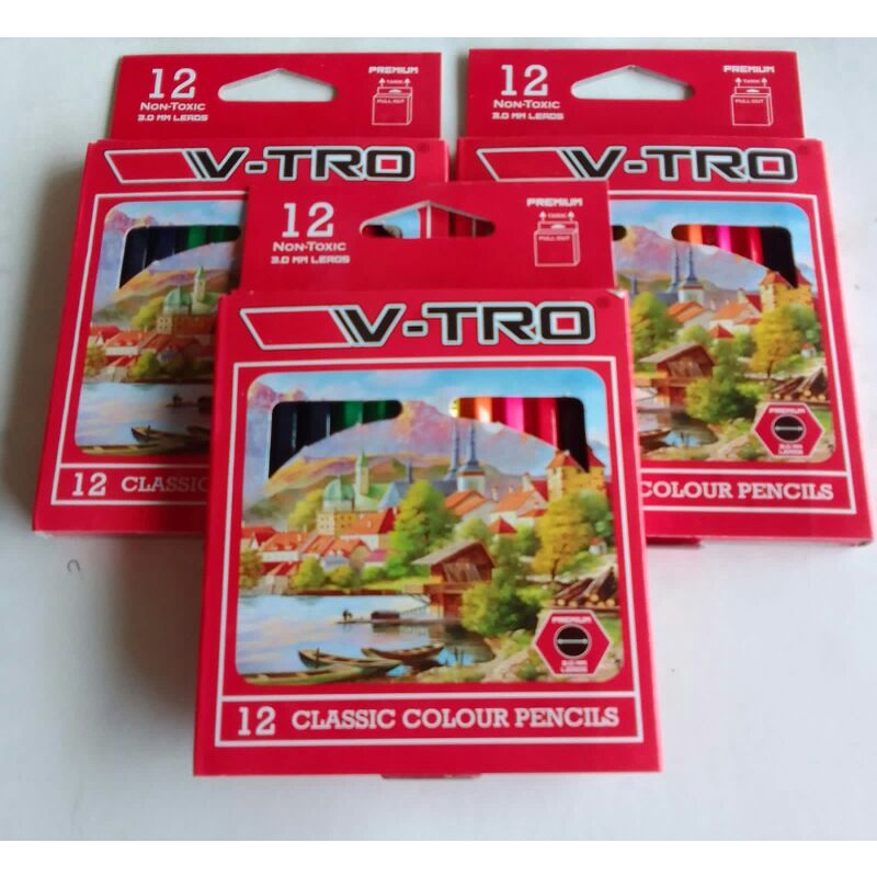 

Pensil Warna Pendek V-TRO isi 12 pcs
