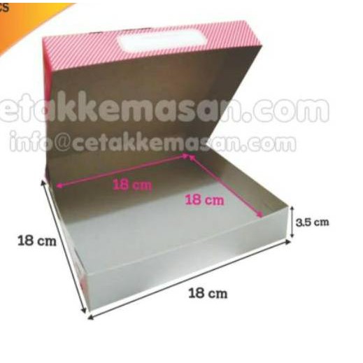 

♤ Box Pizza uk 18 x 18 x 3,5 cm Cetak 1 Warna (50 pcs) ♘