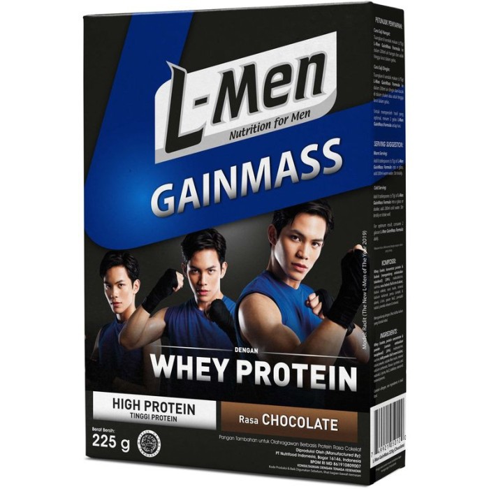 L-Men Susu Bubuk Gain Mass For Men Chocolate 225G