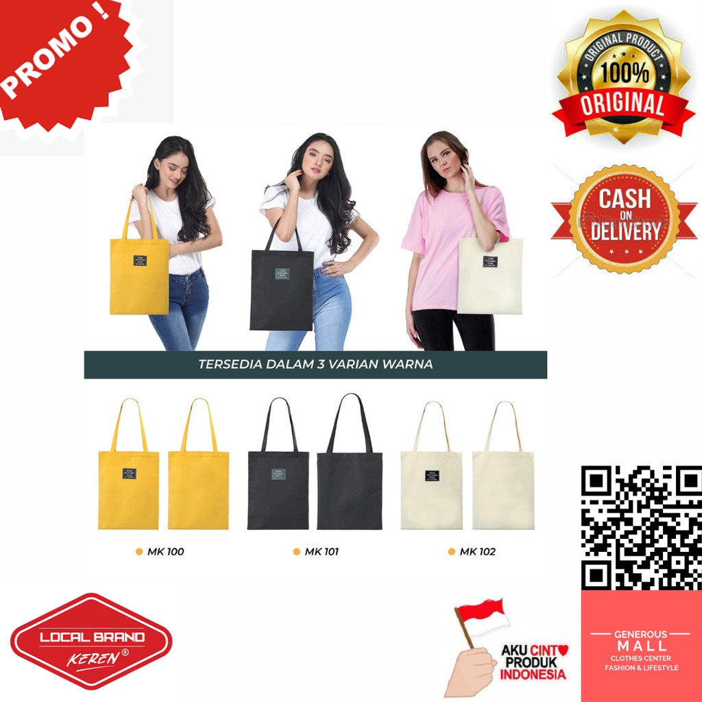 Tas Totebag Wanita Miskha MK 102 Brand Lokal Original Murah