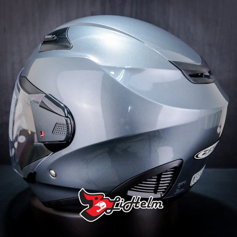 HELM ZEUS ZS 611 SOLID TITANIUM | 611 SOLID - HALF FACE DOUBLE VISOR-1