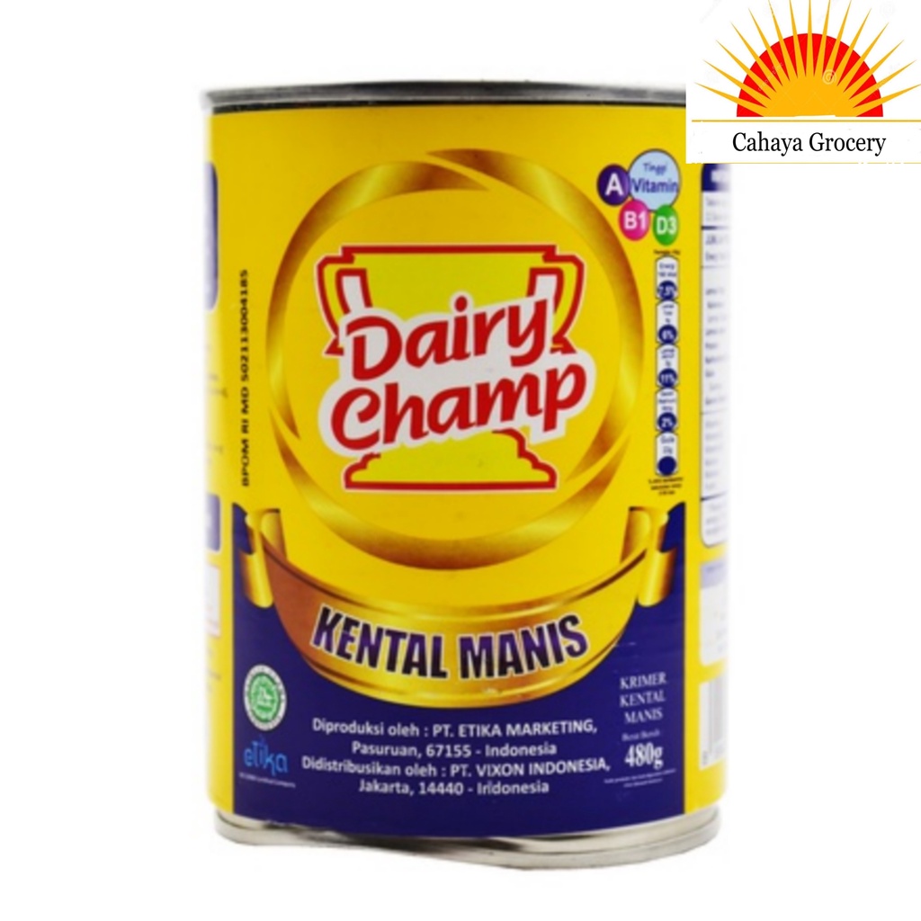 

Susu Krimer Kental Manis Dairy Champ 480Gr