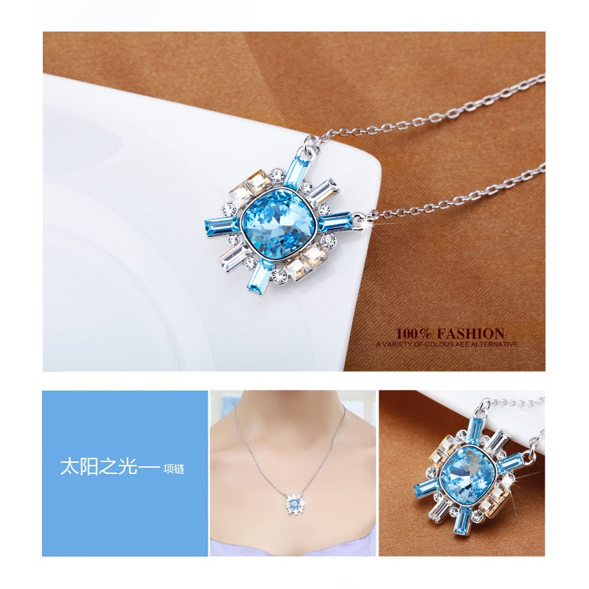 Light Of The Sun Kalung Kristal Swarovski Wanita Cewek Mewah Elegan Kado Hadiah Ultah Matahari