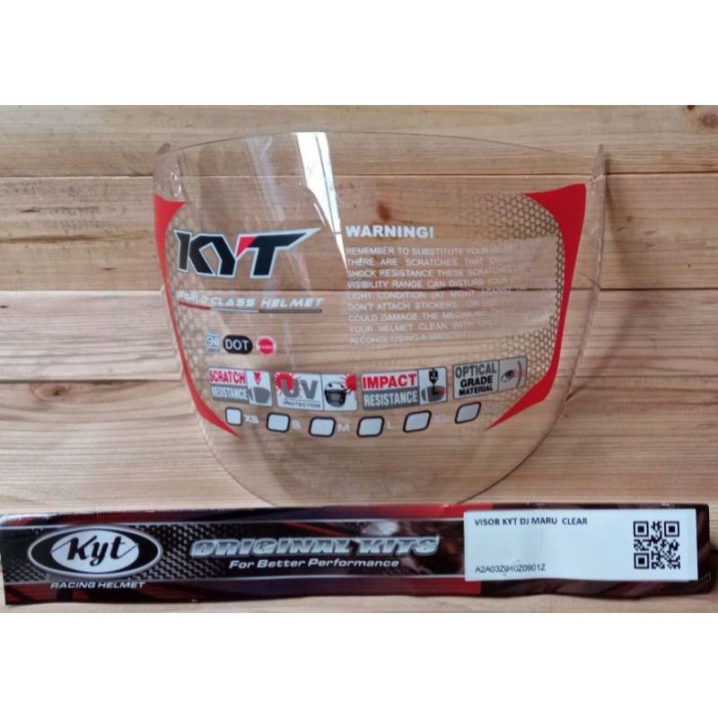 Visor / kaca helm KYT Dj maru / KYT galaxy slide ORI Clear