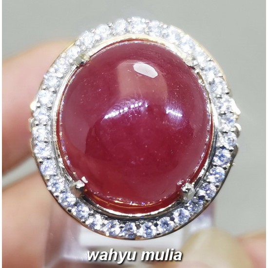 Cincin Permata Ruby Delima Merah Darah Merpati Asli Kode 2048 Shopee Indonesia