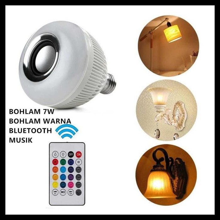 [TERMURAH] SPEAKER LAMPU / BOHLAM SPEAKER MUSIK BLUETOOTH 2 IN 1 / LAMPU SPEAKER LED