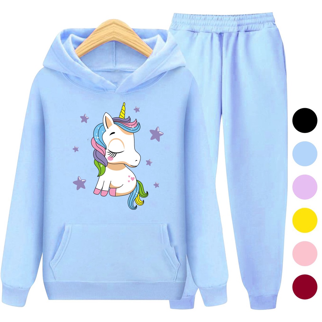 Setelan Sweater Hoodie Baby Kuda Pony / Sweater Anak-Remaja Size S - XXL Usia 3-15 Tahun