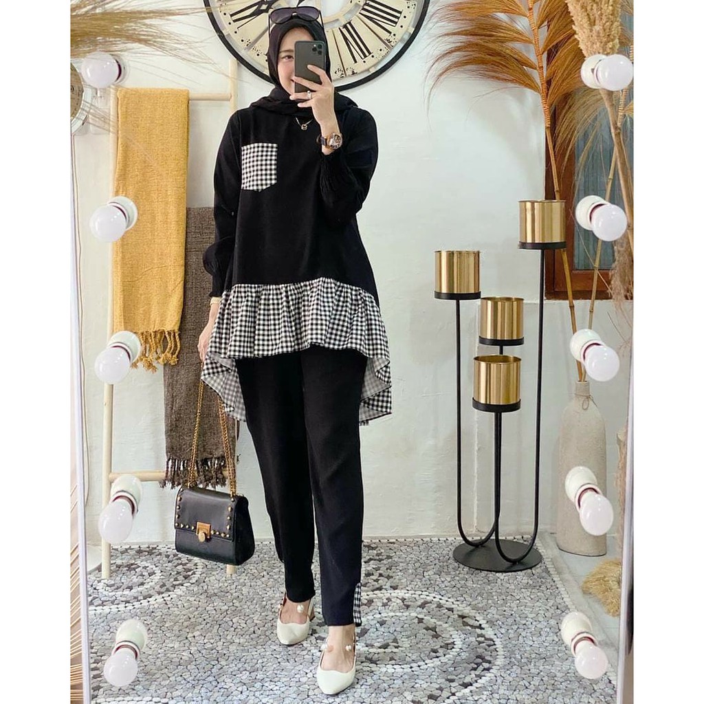 Razeta Set Baju Stelan Wanita Terbaru / Stelan Wanita Muslim / Stelan Murah / Kekinian-3