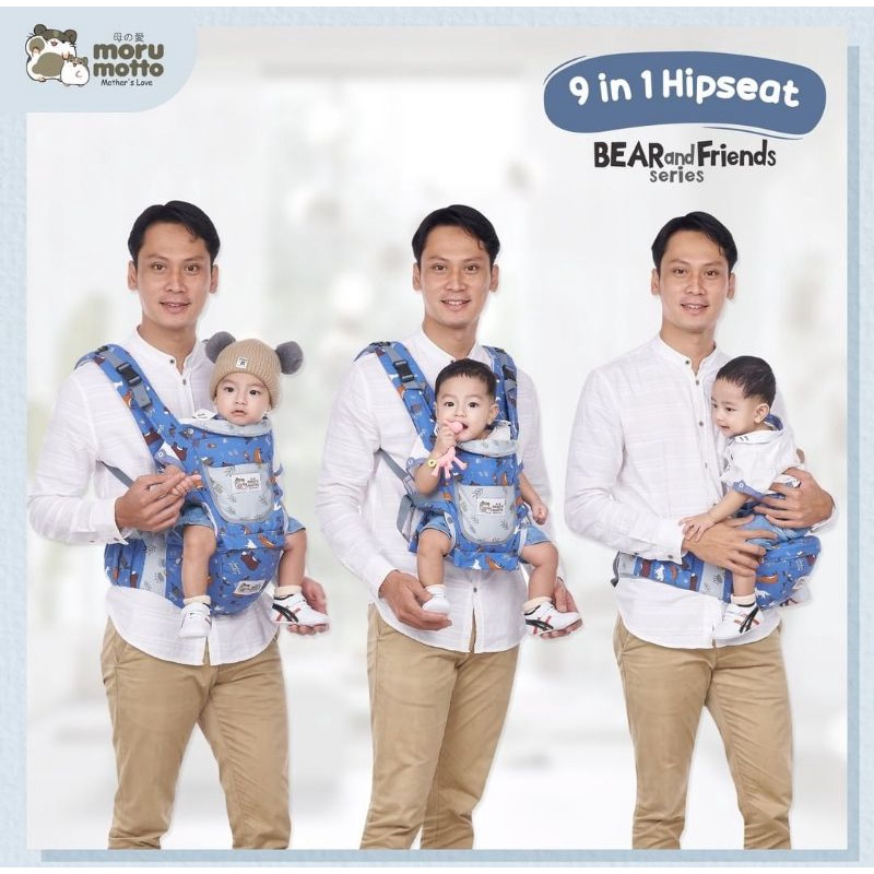 Morumotto Hipseat 9in1 Bear &amp; Friends Series MMG4004 - Gendongan Bayi