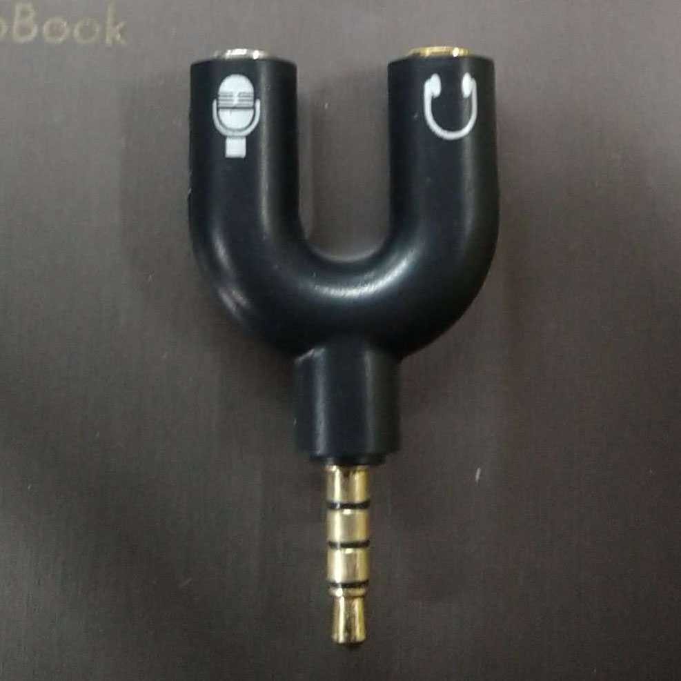 Overfly Splitter Audio Shape U 3.5mm ke Headphone &amp; Mic - K0650