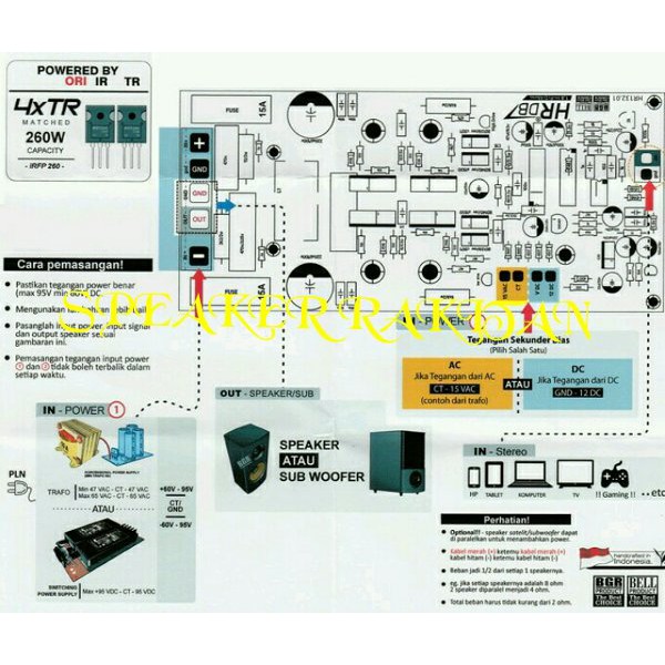 Power Class D BELL 1200Watt mono