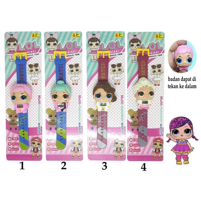 Hot Promo! JAM TANGAN ANAK PEREMPUAN PENCET KARAKTER LOL DIGITAL LEPAS PASANG Baru!