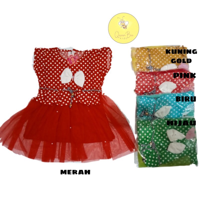 dress anak / gaun pesta anak mutiara tile murah