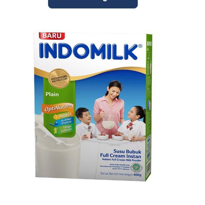 

[KODE 18] Indomilk Instant Plain Susu Bubuk Box 400 gr x 2 TERMURAH!!!