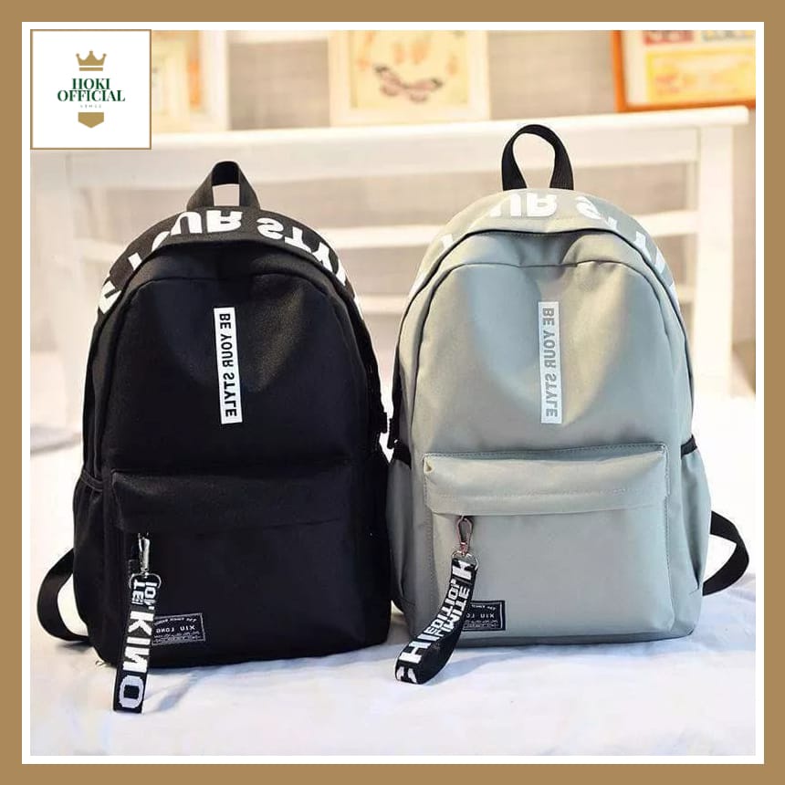 [COD] Be Your Style Tas Sekolah Pria Wanita Backpack Sekolah Korean Style Kapasitas Besar Ada Slot Laptop Up To 15 Inch HokiOfficial