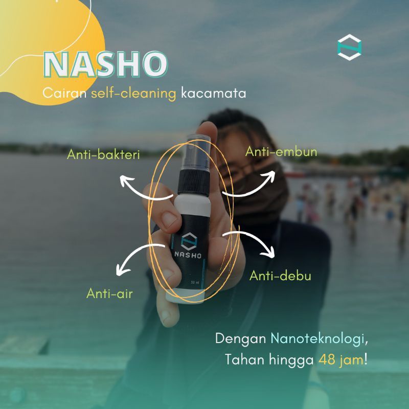 cairan pembersih spray untuk lensa kacamata - Nasho 30 ml