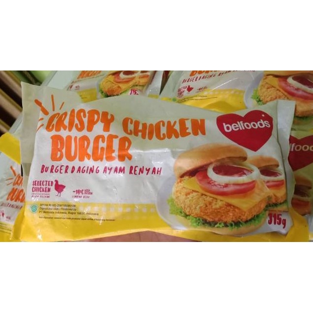 

Belfoods Crispy chicken burger 315gr isi 6 favorite Surabaya Enak Maknyus Murah Termurah