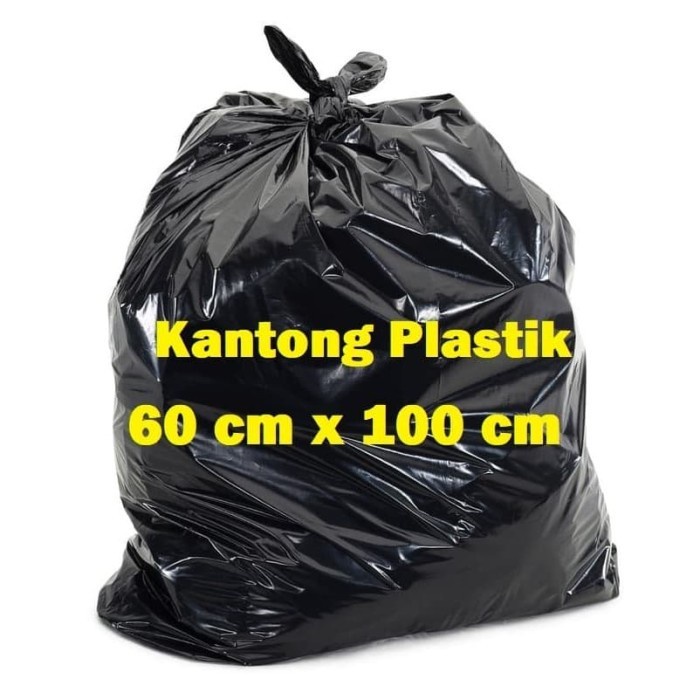 KANTONG PLASTIK SAMPAH 60 X 100 CM - TEBAL 50 MICRON - HITAM TREST BAG